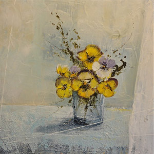 Pansies in a Glass